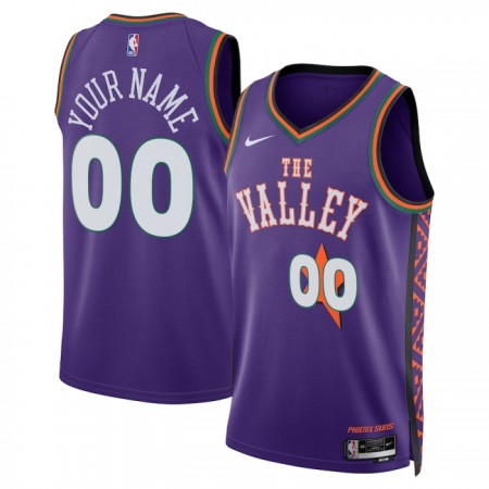 Camiseta Hombre Phoenix Suns Personalizadas 2024-25 Nike City Edition Violeta Swingman